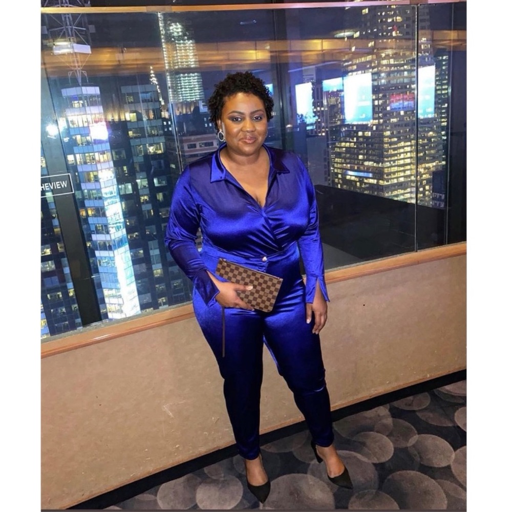 Luxury Royal Blue Satin set